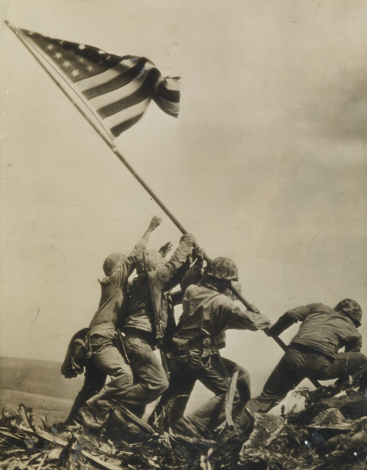 (JOE ROSENTHAL) (1911-2006) Raising the Flag on Iwo Jima.